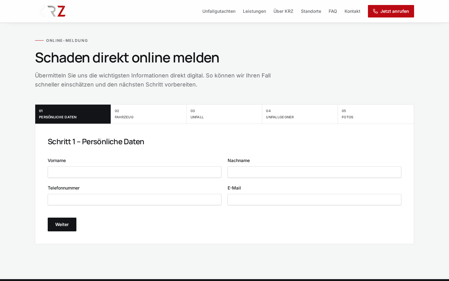 Krz Online Schadenmeldung · krz-sachverstand.de