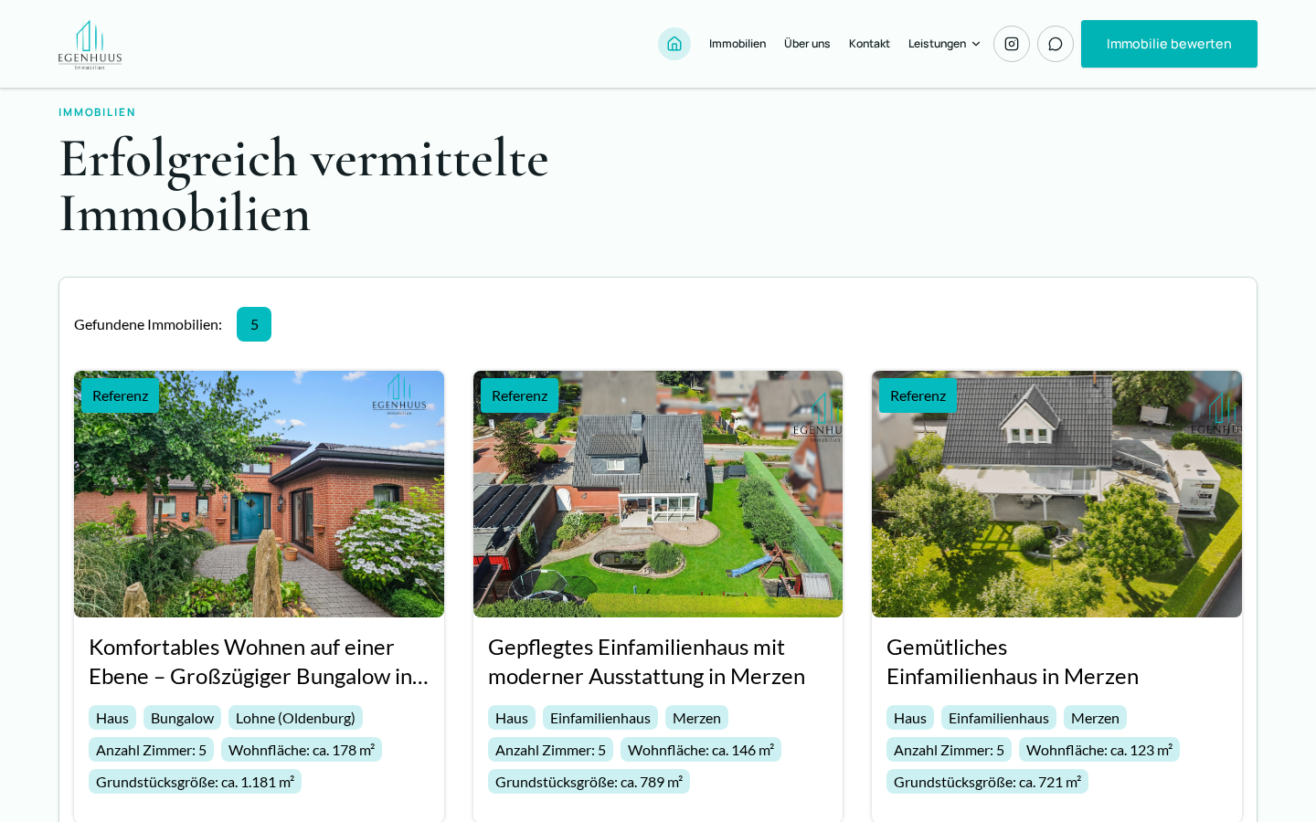 Referenzobjekte von Egenhuus Immobilien